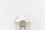 Elegant workspace with minimalist decor and soothing colors for mental wellness.