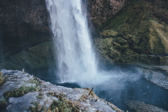 top view of waterfalls in Seljalandsfoss Iceland