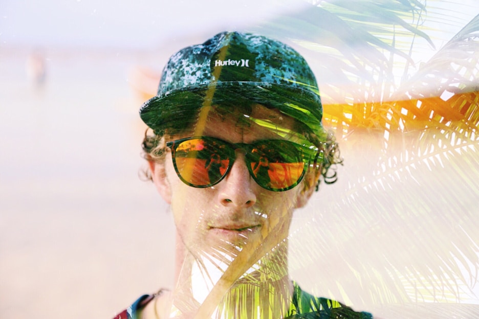 man wearing black framed sunglasses