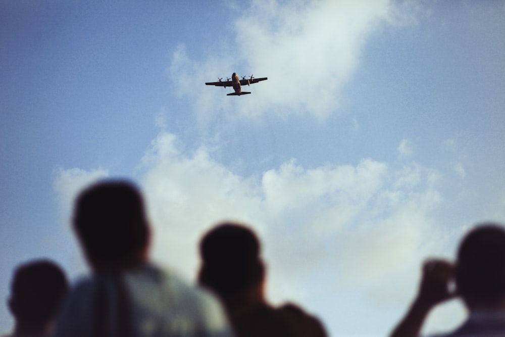 airplane flying above the sky