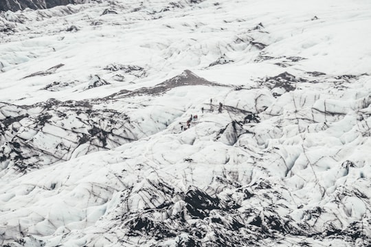 snow covered land in Sólheimajökull Iceland