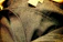 A close-up of a rugged, well-worn Voss shirt cuff showing detailed stitching.