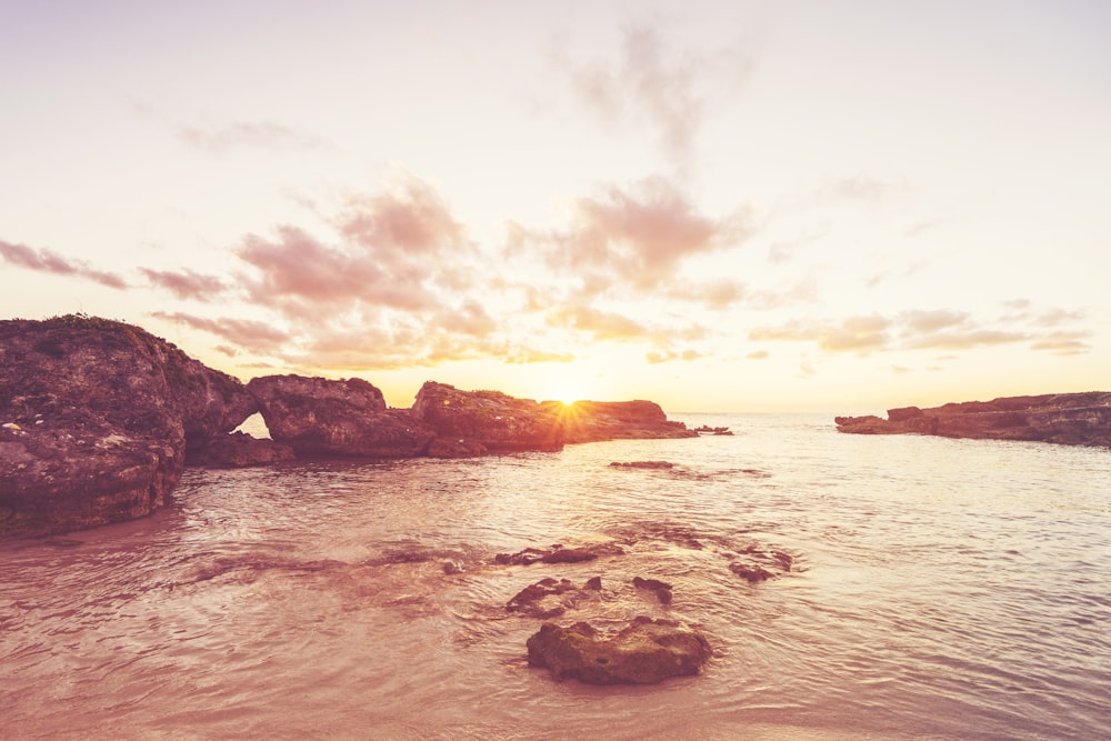 rocks near body of water