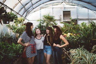 for women inside greenhouse