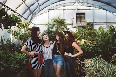 for women inside greenhouse