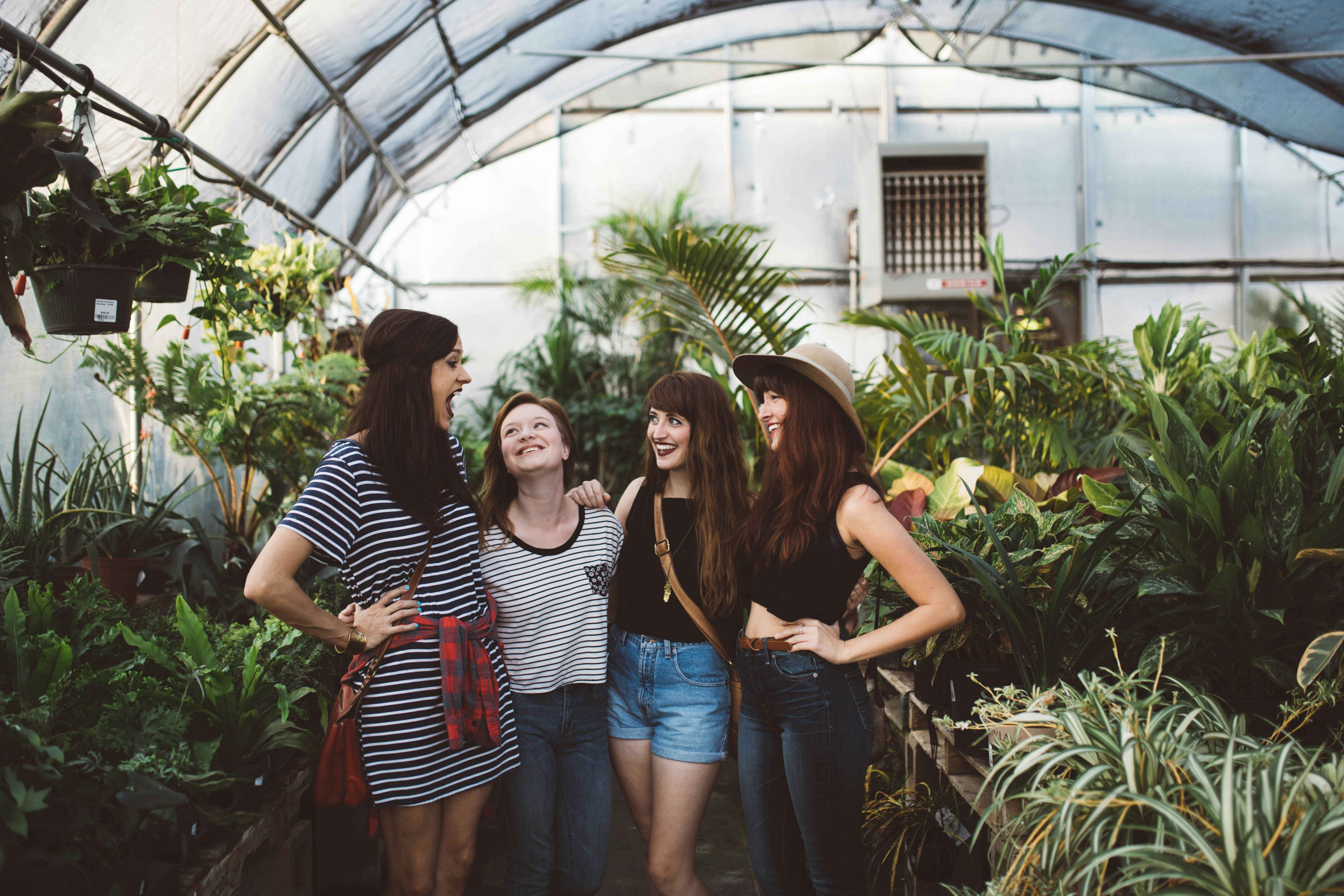 for women inside greenhouse