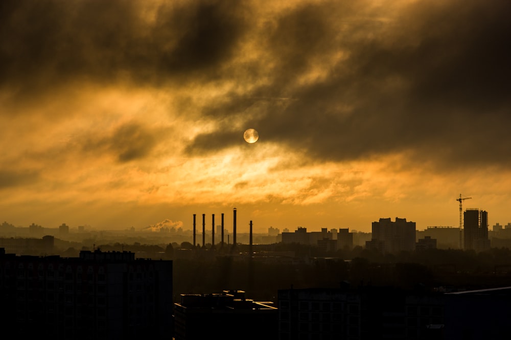 silhouette of buildings