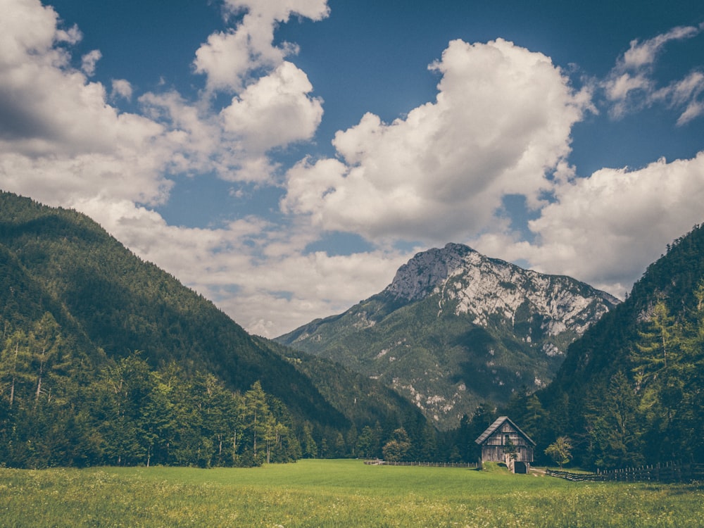 house near mountain