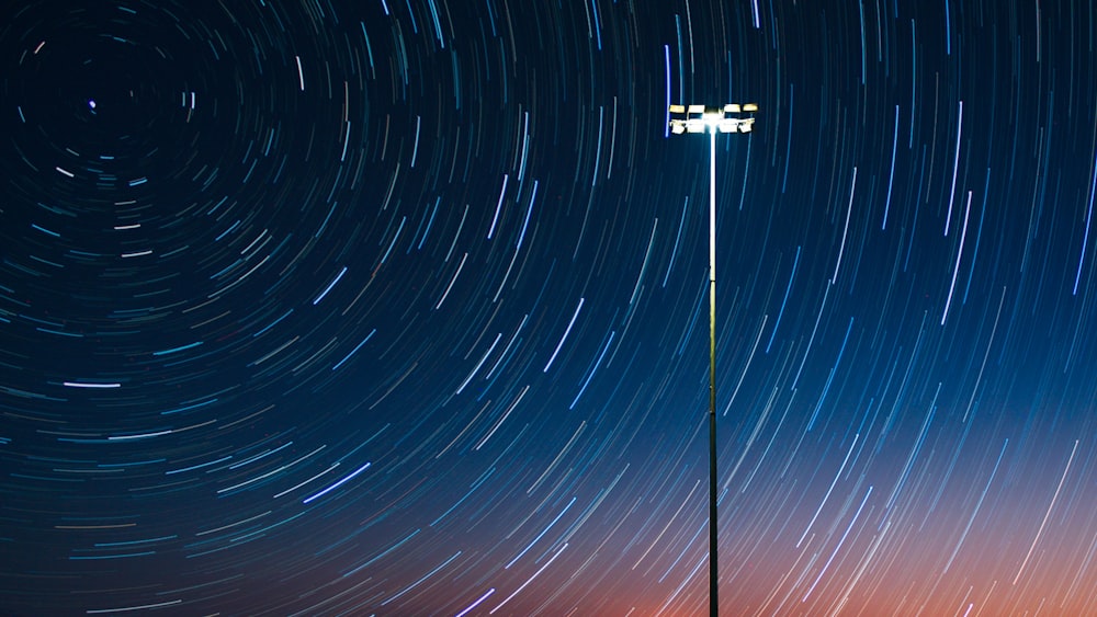 time lapse photography of stars