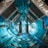 An industrial or scientific chamber with a cylindrical interior. The walls and ceiling are lined with metallic structures, vents, and panels, suggesting a complex technological or engineering environment. Central to the space are large, vertically oriented metallic structures, with cables and pipes running along the surfaces. The lighting casts a teal hue, enhancing the high-tech and futuristic appearance.