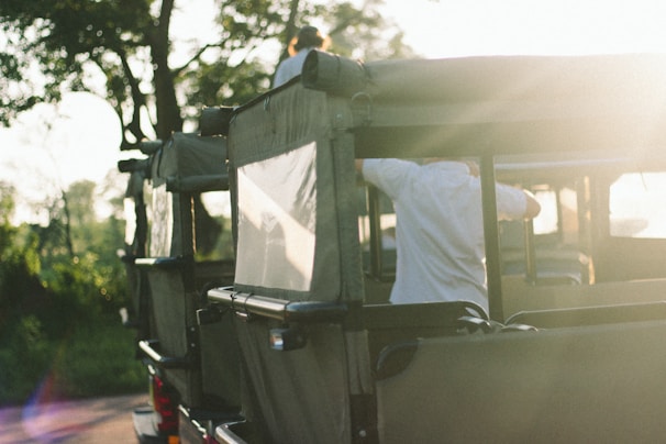 Army vehicle in Jodhpur fitted with a fully stitched canvas canopy cover with front and rear curtains