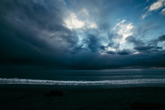 ocean under blue and gray sky in Fort Ebey State Park United States