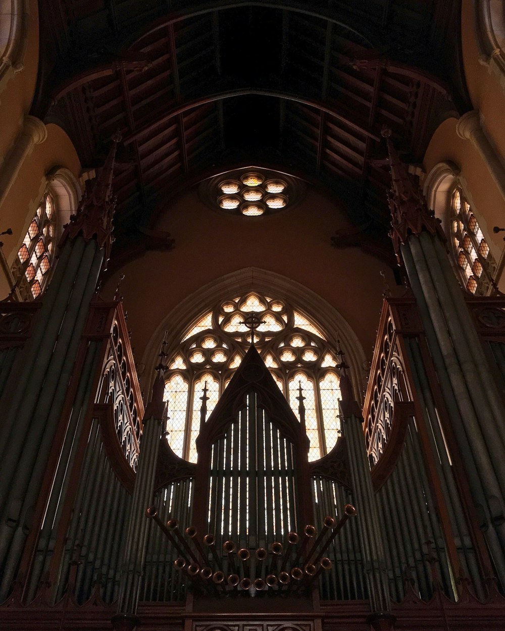 brown and gray building interior