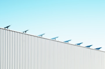 parabolic antenna on white roof