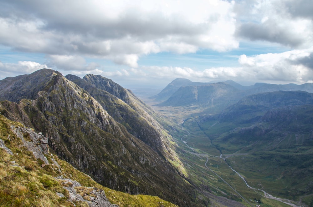 aerial view of mountains