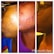 A satisfied customer showing before and after photos.