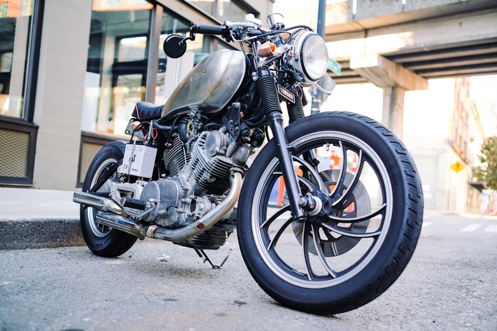 close photography of motorcycle on road