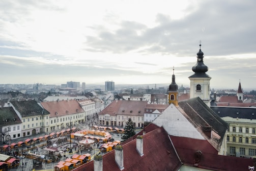 A bustling European cityscape symbolizing market expansion.