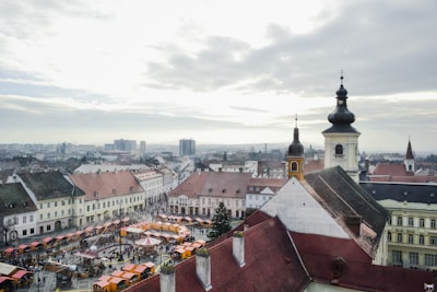A photo of a bustling European city skyline at dawn, illustrating business expansion.