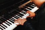 person playing piano