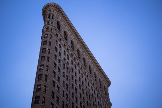 Flat Iron building in Madison Square Park United States