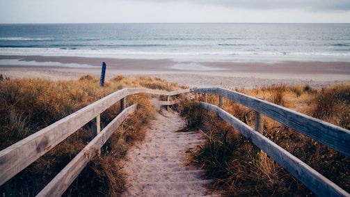 stairs through beach