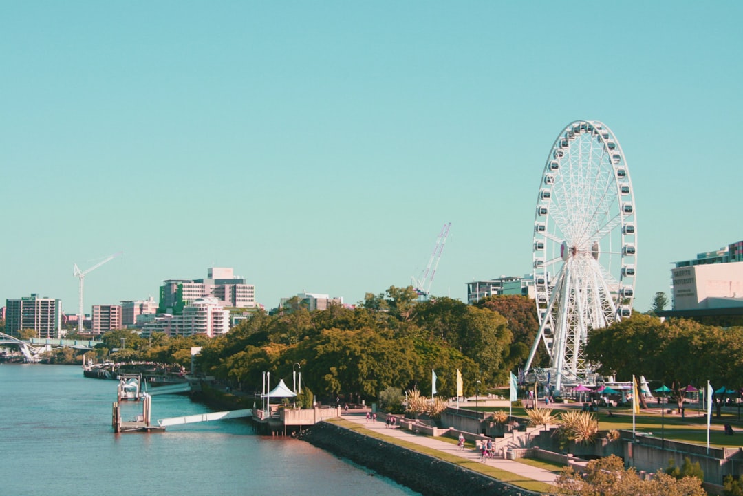 landscape photography of city near river,