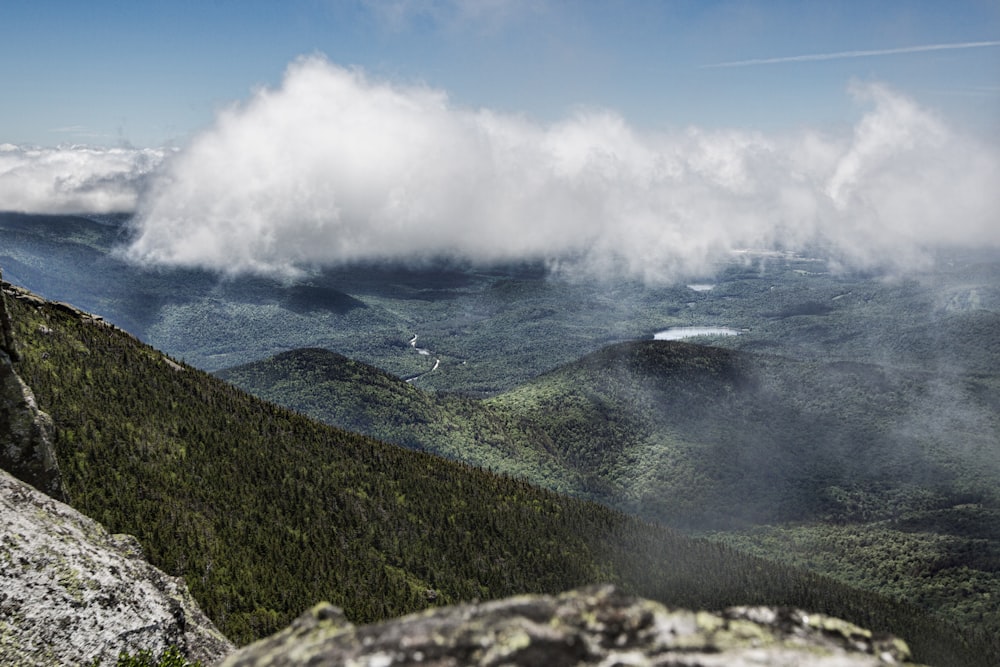 green mountains at daytime