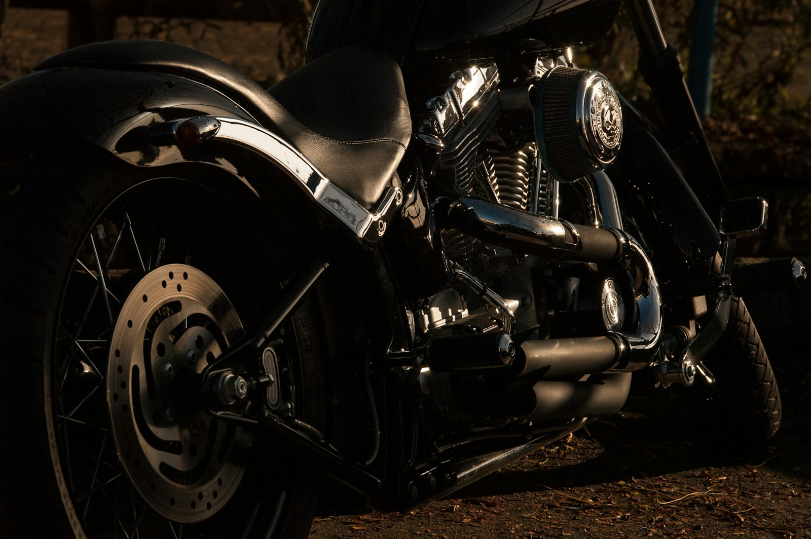 Nikon D70 sample photo. Black cruiser motorcycle near photography