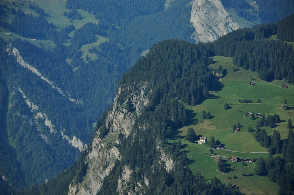 aerial view of mountain cliff during daytime