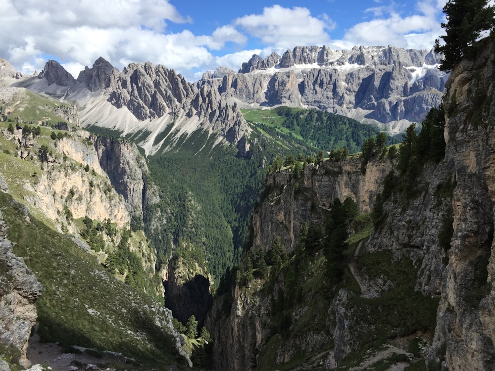 mountains covered in snow