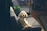 Small poodle wearing a beige milok collar, sitting happily on a cozy couch.