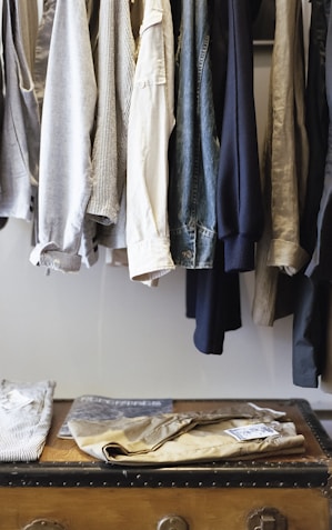 hanging clothes lot