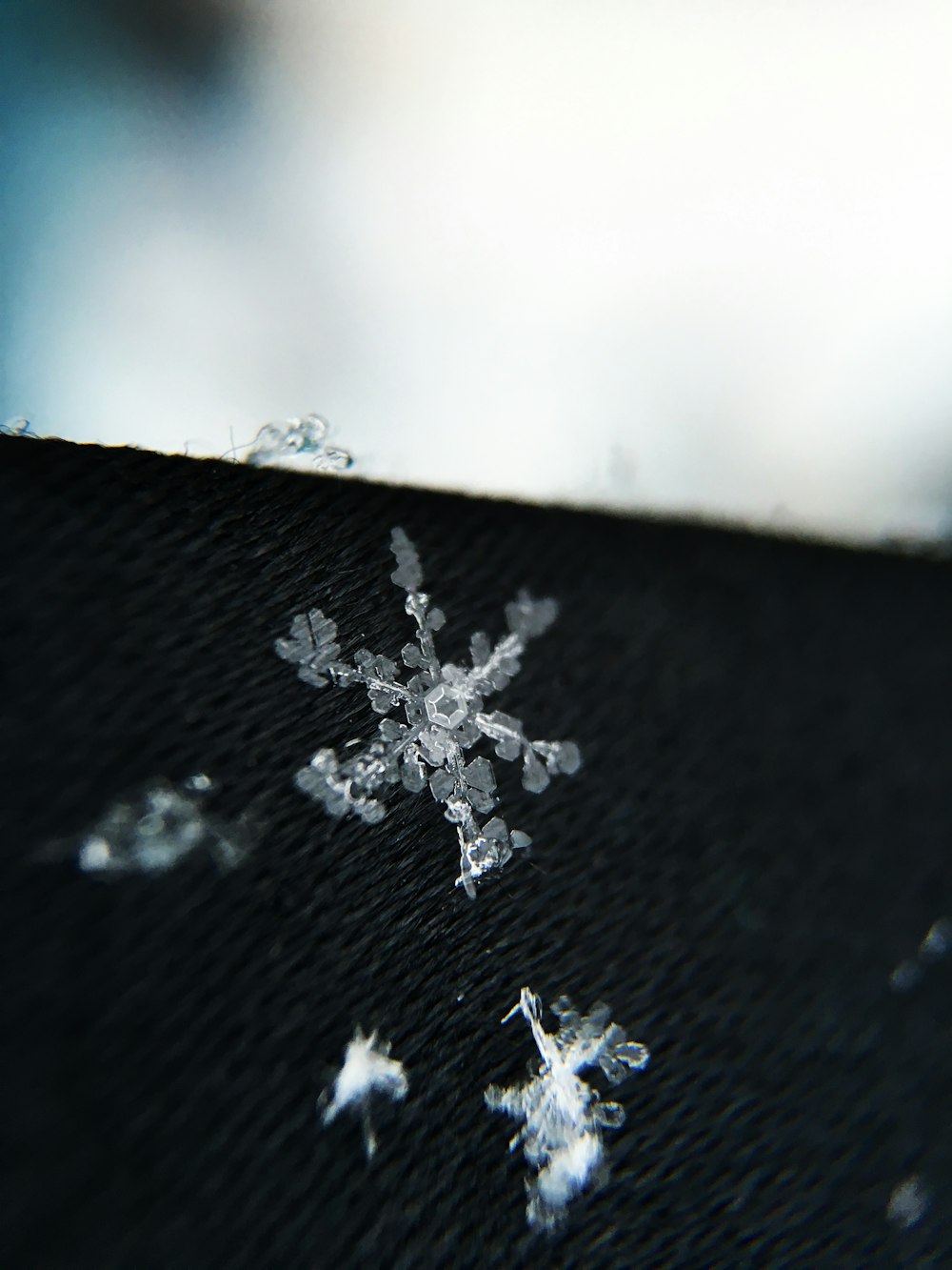 white snowflake patch