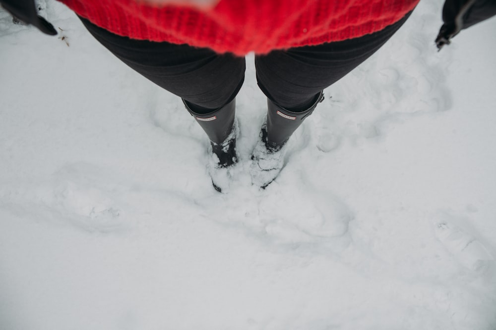 paire de bottes de pluie noires