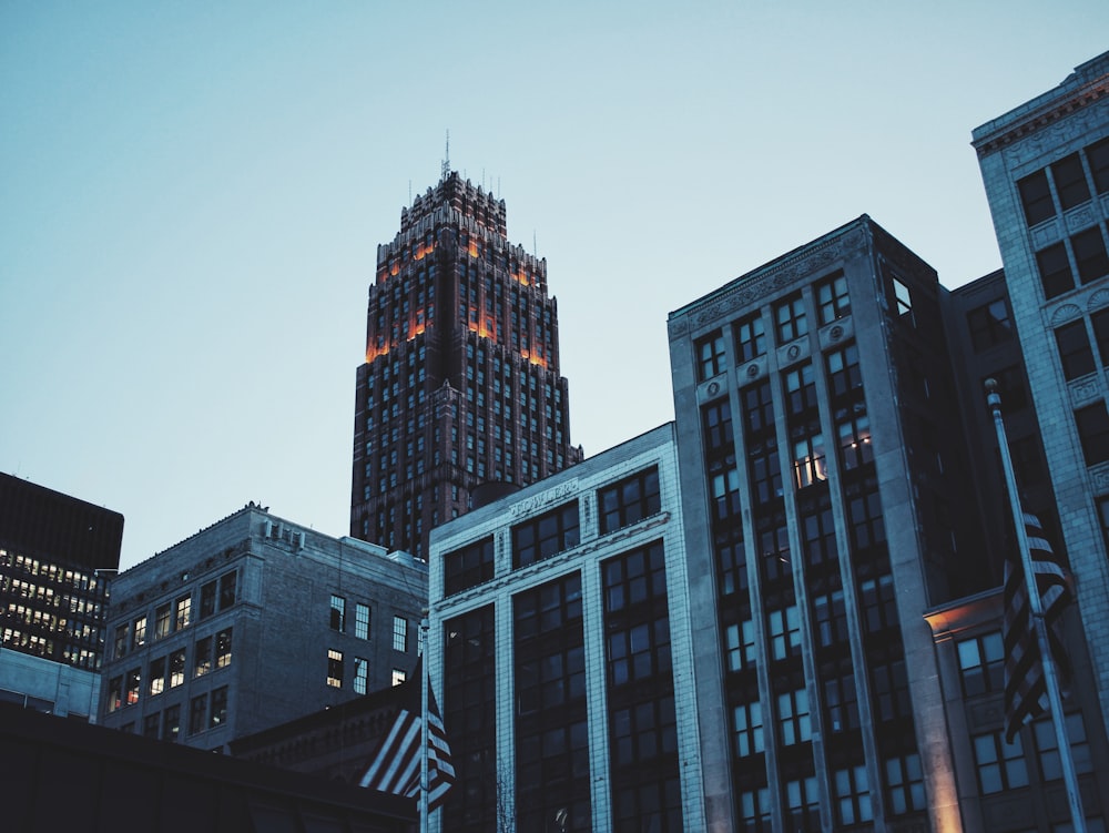 gray building at night