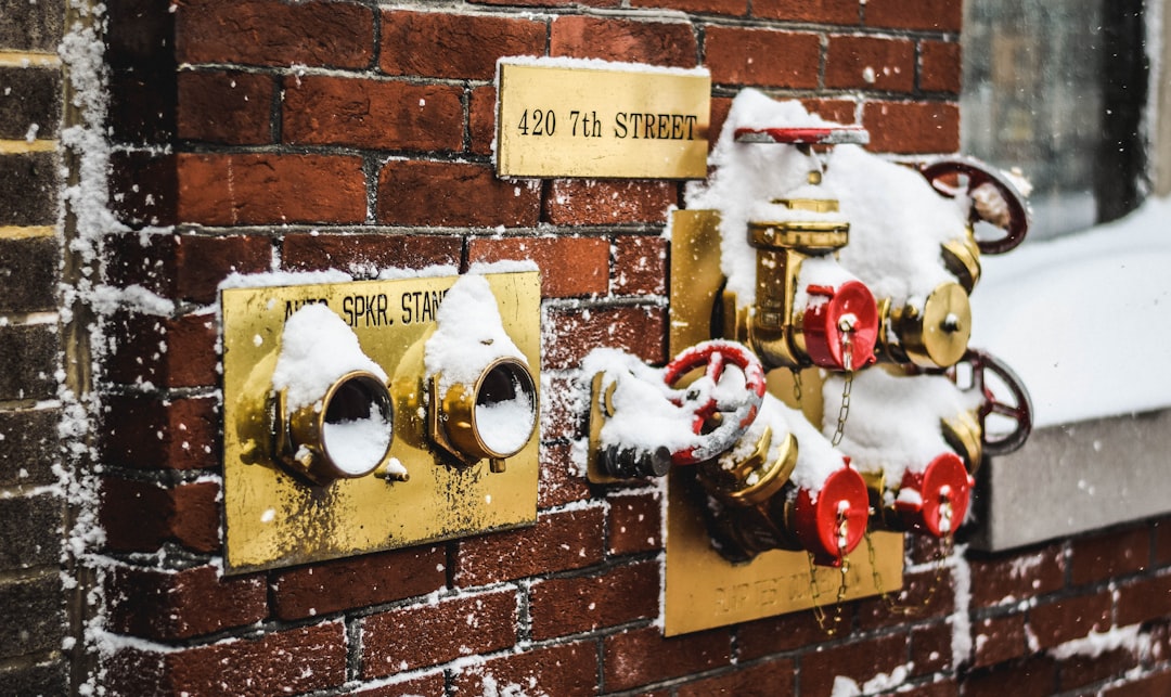 valves with snow, Winter at the Fire Department