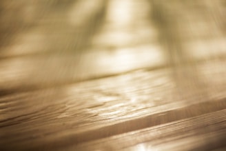 An artist painting on wood with soft, warm lighting.