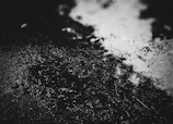 A moody black-and-white frame from a suspenseful thriller project.