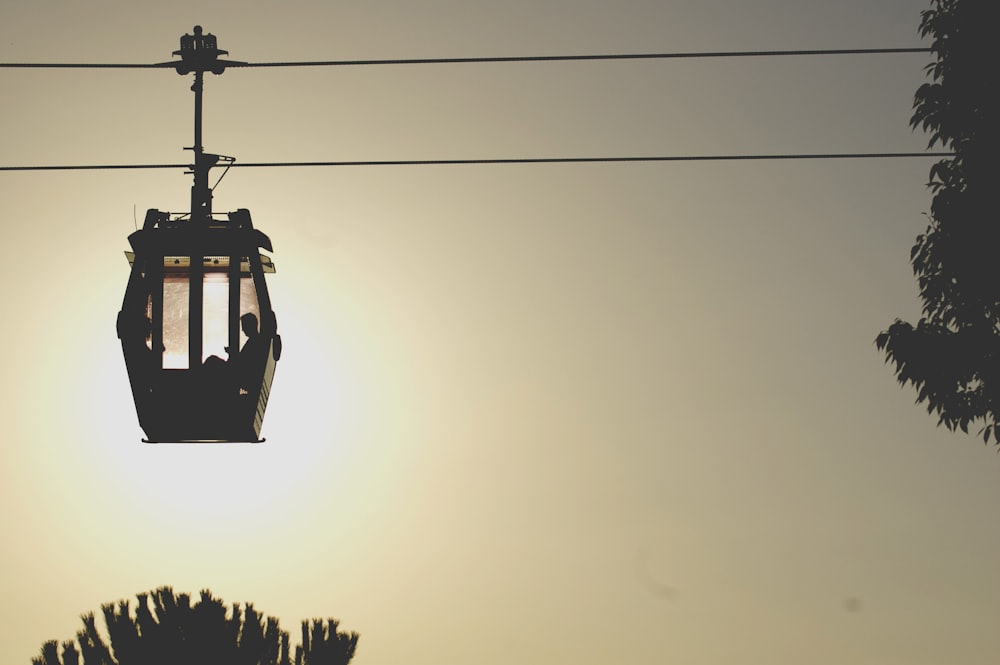 black ski lift