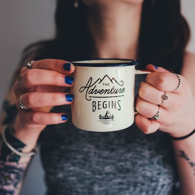 woman holding mug