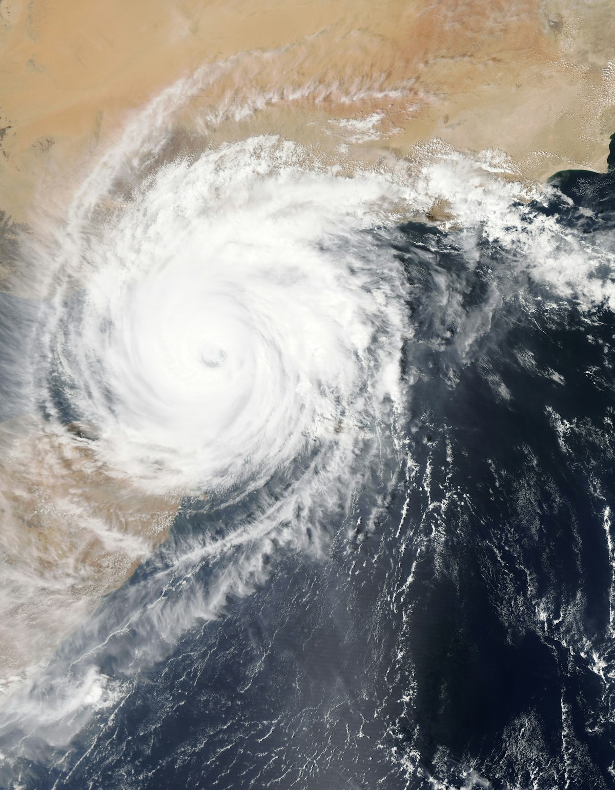 Hurricane satellite view from space