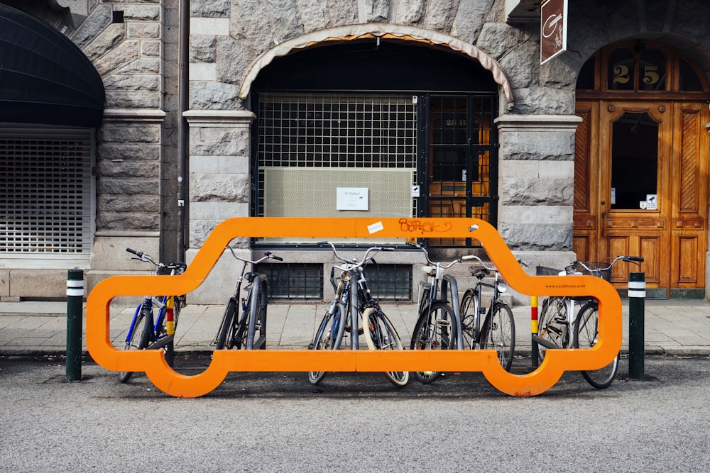 bike lot parked near building