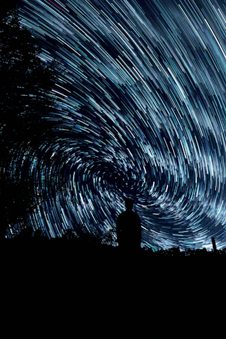 silhouette photo of person standing