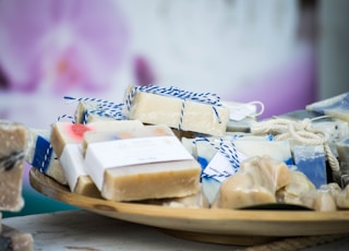 selective focus photography of soap party favors