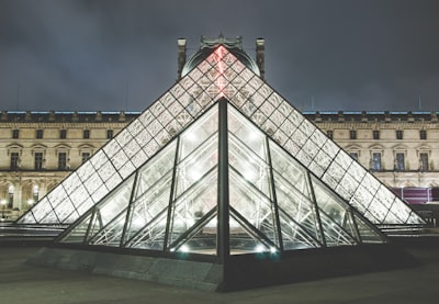 Pyramide du Louvre - Aus South entrance, France