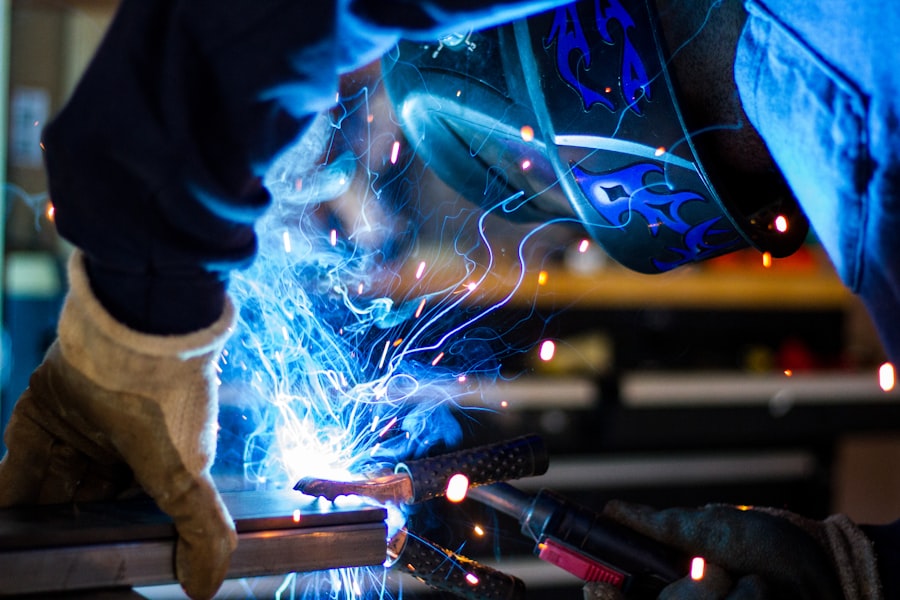 Welded steel frame
