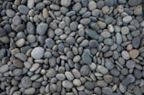 aerial photography of gray and white stone lot