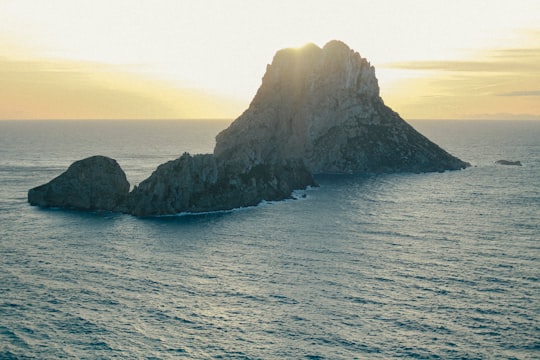 rock formation island in Es Vedra Island Spain