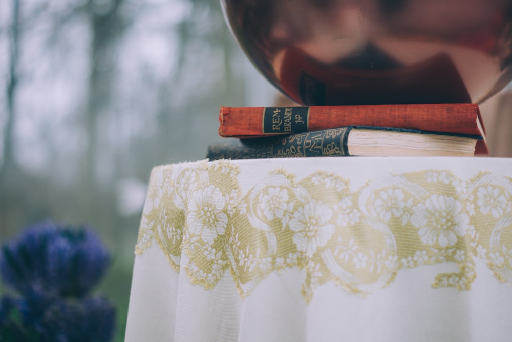 books on table